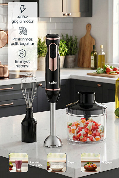 SHB-7529 Multifunctional Hand Blender Set – With Chopper & Beater Attachment