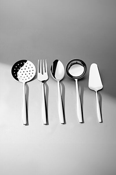 Sahra Sade 5 Piece Stainless Steel Serving Set