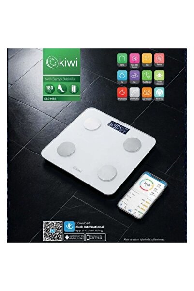 KBS-1085 Digital Scale Fat Water Muscle Body Mass Index Weight Scale Weighing Scale White