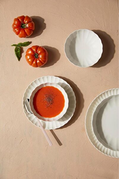 Bone Luz Form 27 Piece Dinner Set for 6 Persons White