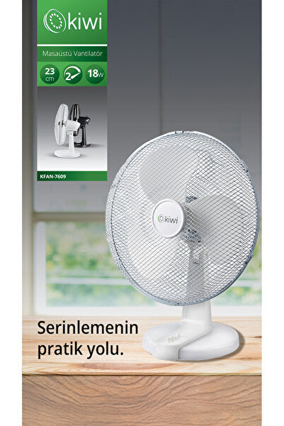 Kfan-7609 9" 2 Stage 18w Desktop Fan