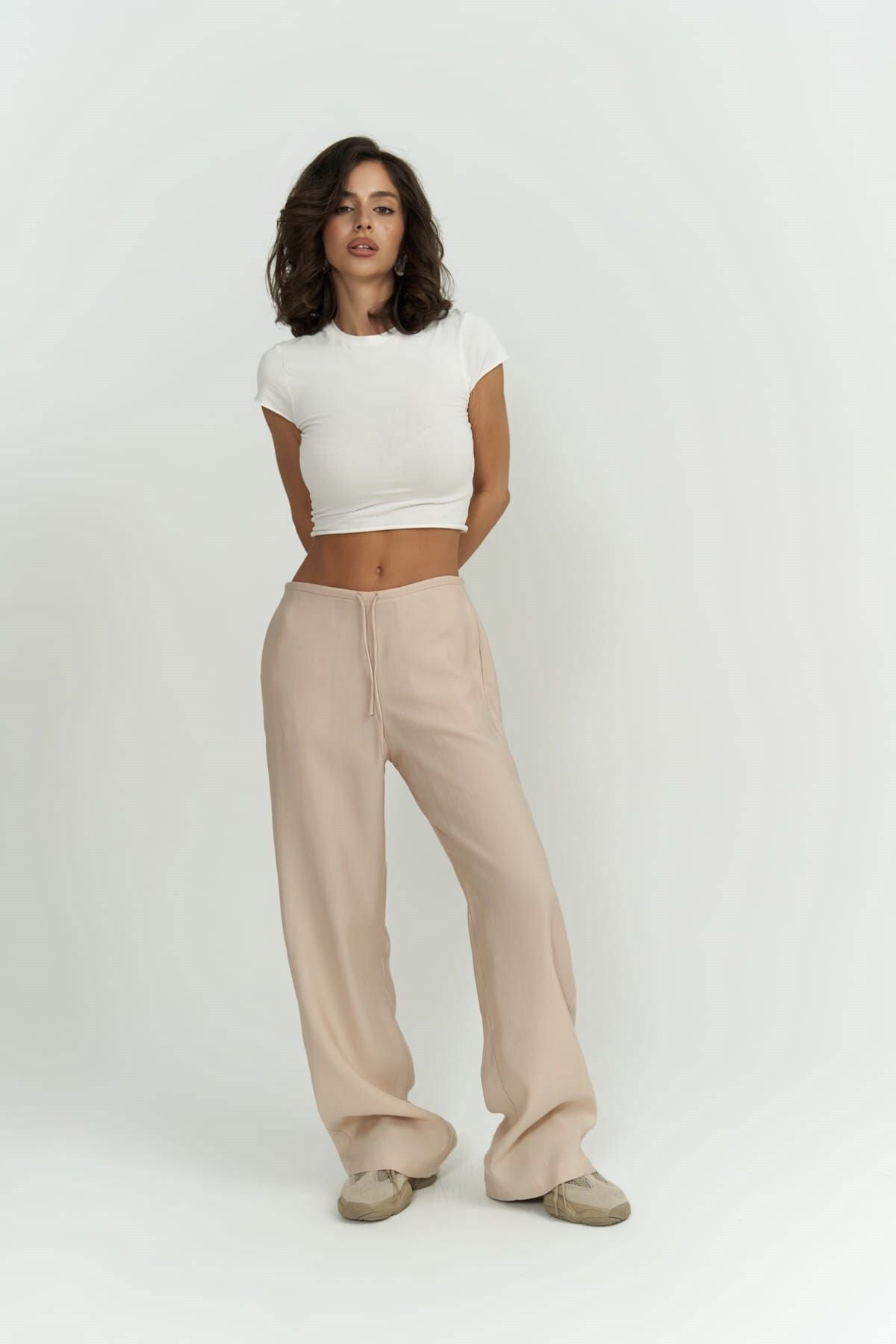 Paris Bej Basic Pantolon